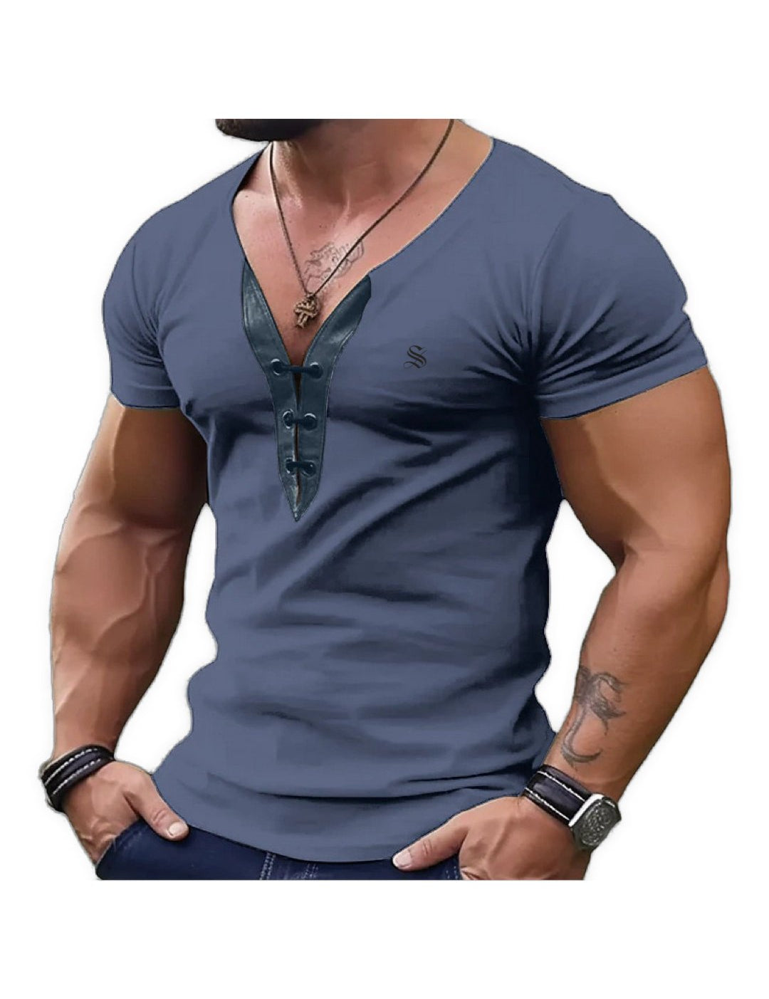 Charman - V-Neck T-Shirt for Men - Sarman Fashion - Wholesale Clothing Fashion Brand for Men from Canada