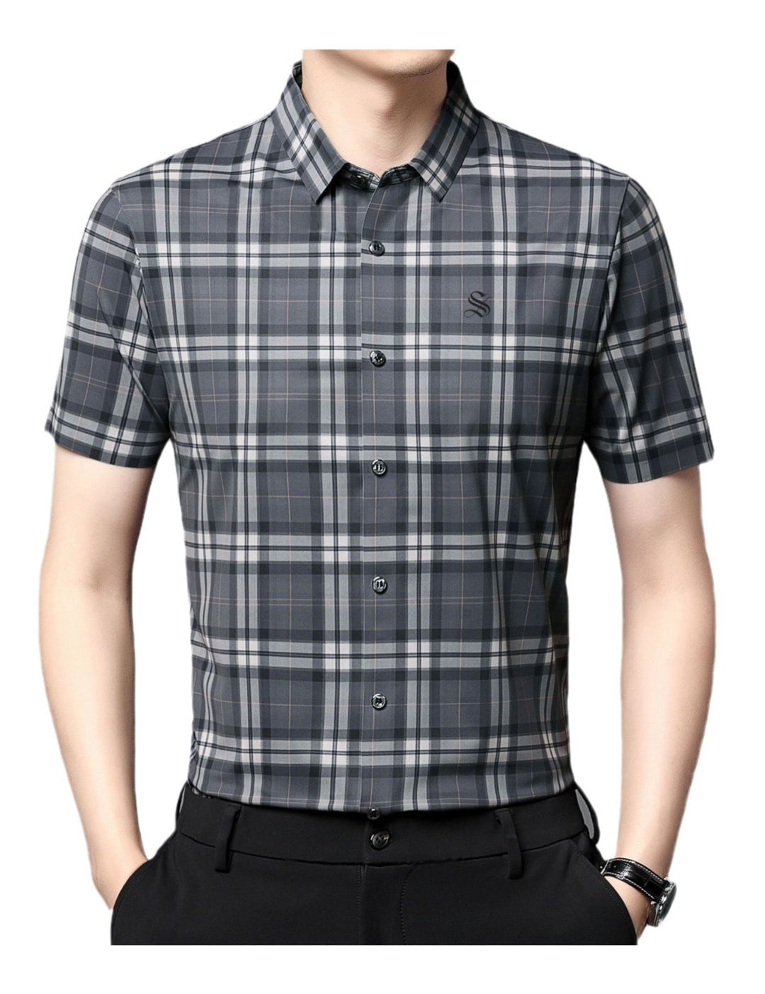 Cinco - Short Sleeves Shirt for Men - Sarman Fashion - Wholesale Clothing Fashion Brand for Men from Canada