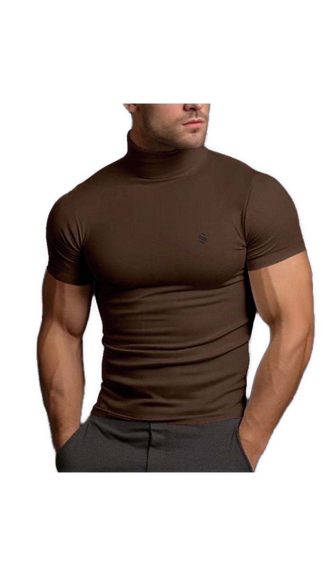 Classolo 2 - High Neck T - shirt for Men - Sarman Fashion - Wholesale Clothing Fashion Brand for Men from Canada