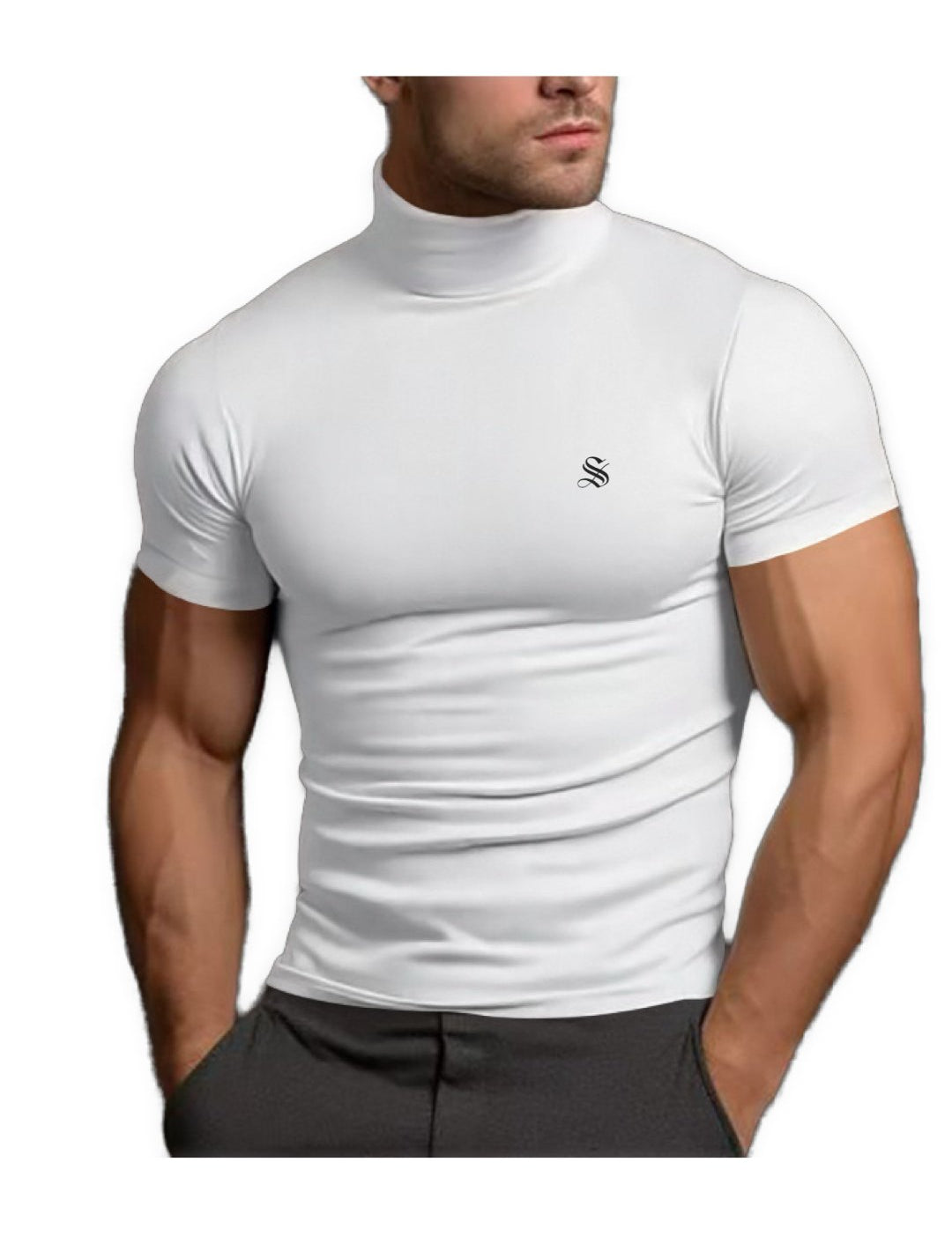 Classolo 2 - High Neck T - shirt for Men - Sarman Fashion - Wholesale Clothing Fashion Brand for Men from Canada