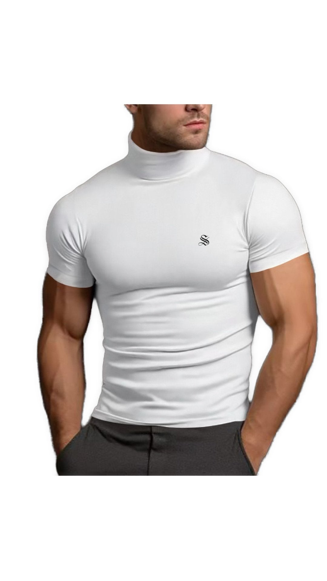 Classolo 2 - High Neck T - shirt for Men - Sarman Fashion - Wholesale Clothing Fashion Brand for Men from Canada