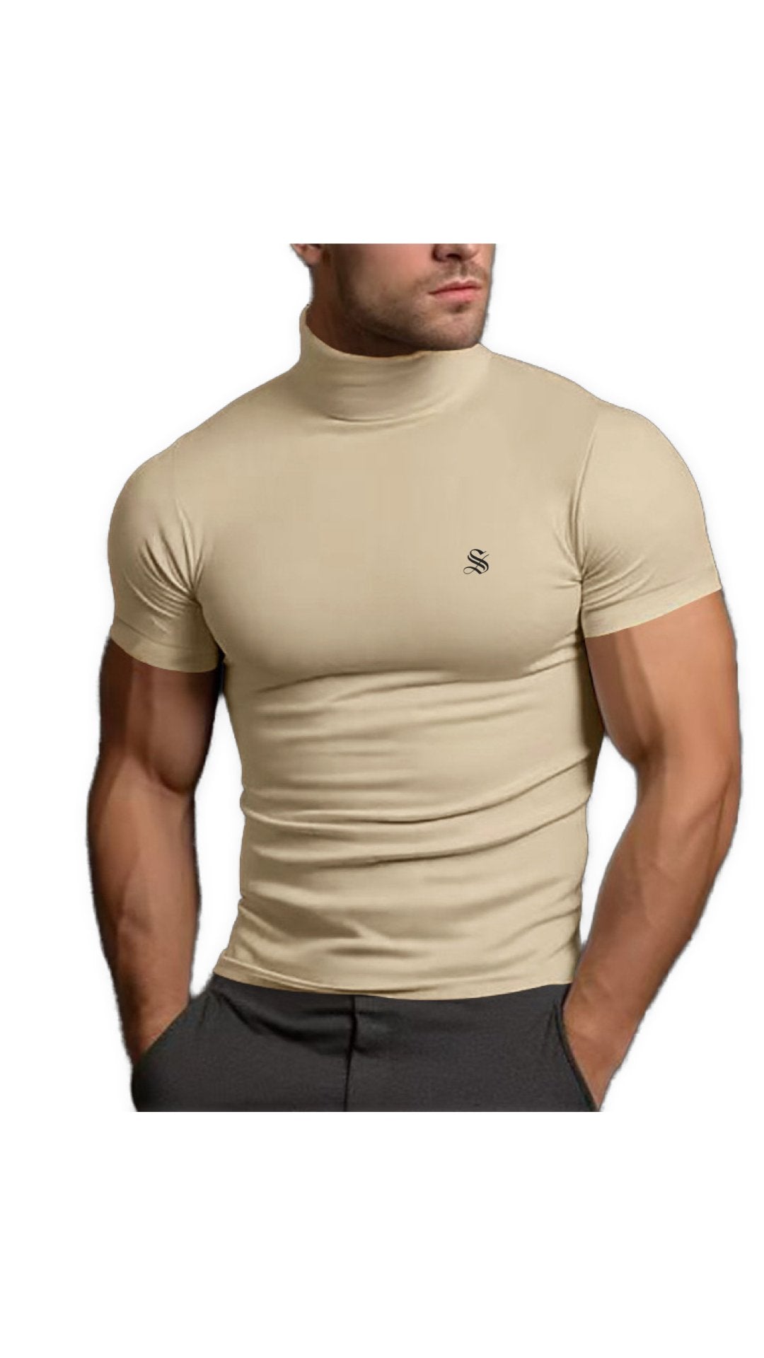 Classolo 2 - High Neck T - shirt for Men - Sarman Fashion - Wholesale Clothing Fashion Brand for Men from Canada