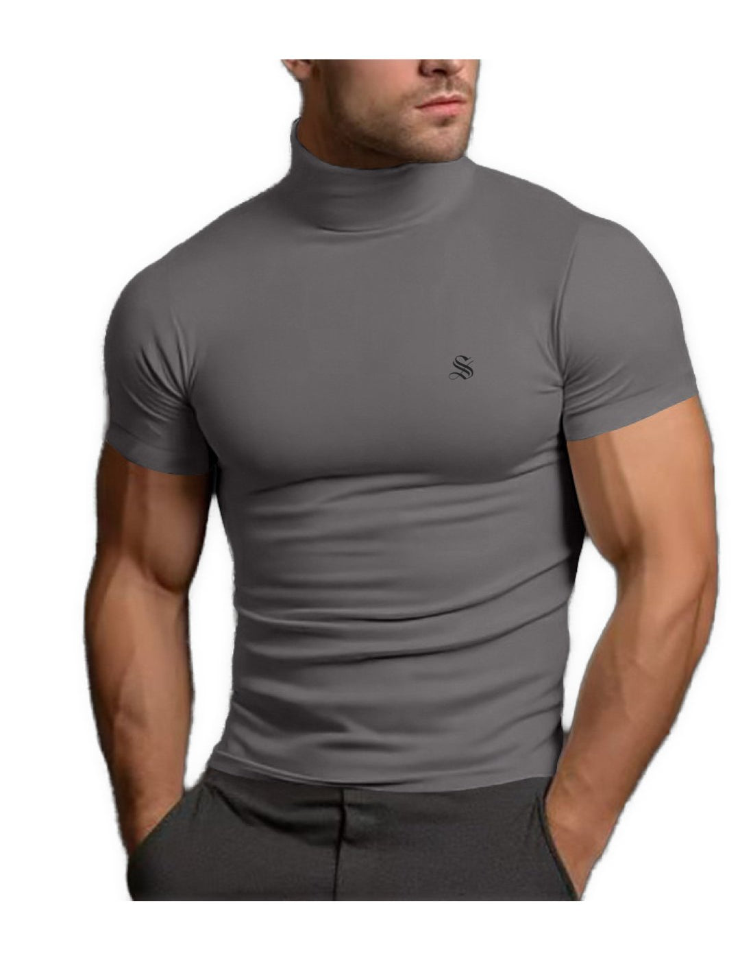 Classolo 2 - High Neck T - shirt for Men - Sarman Fashion - Wholesale Clothing Fashion Brand for Men from Canada