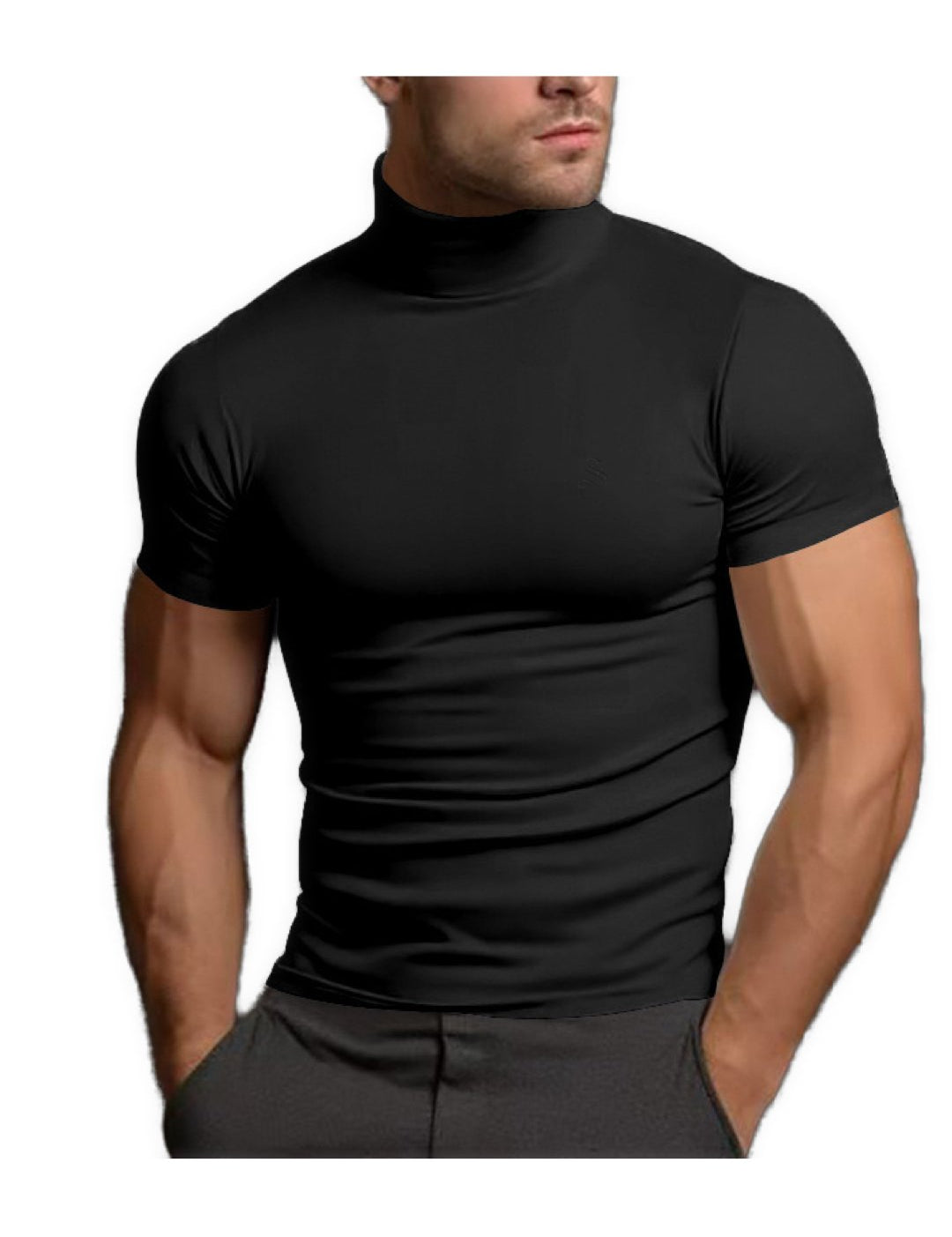 Classolo 2 - High Neck T - shirt for Men - Sarman Fashion - Wholesale Clothing Fashion Brand for Men from Canada