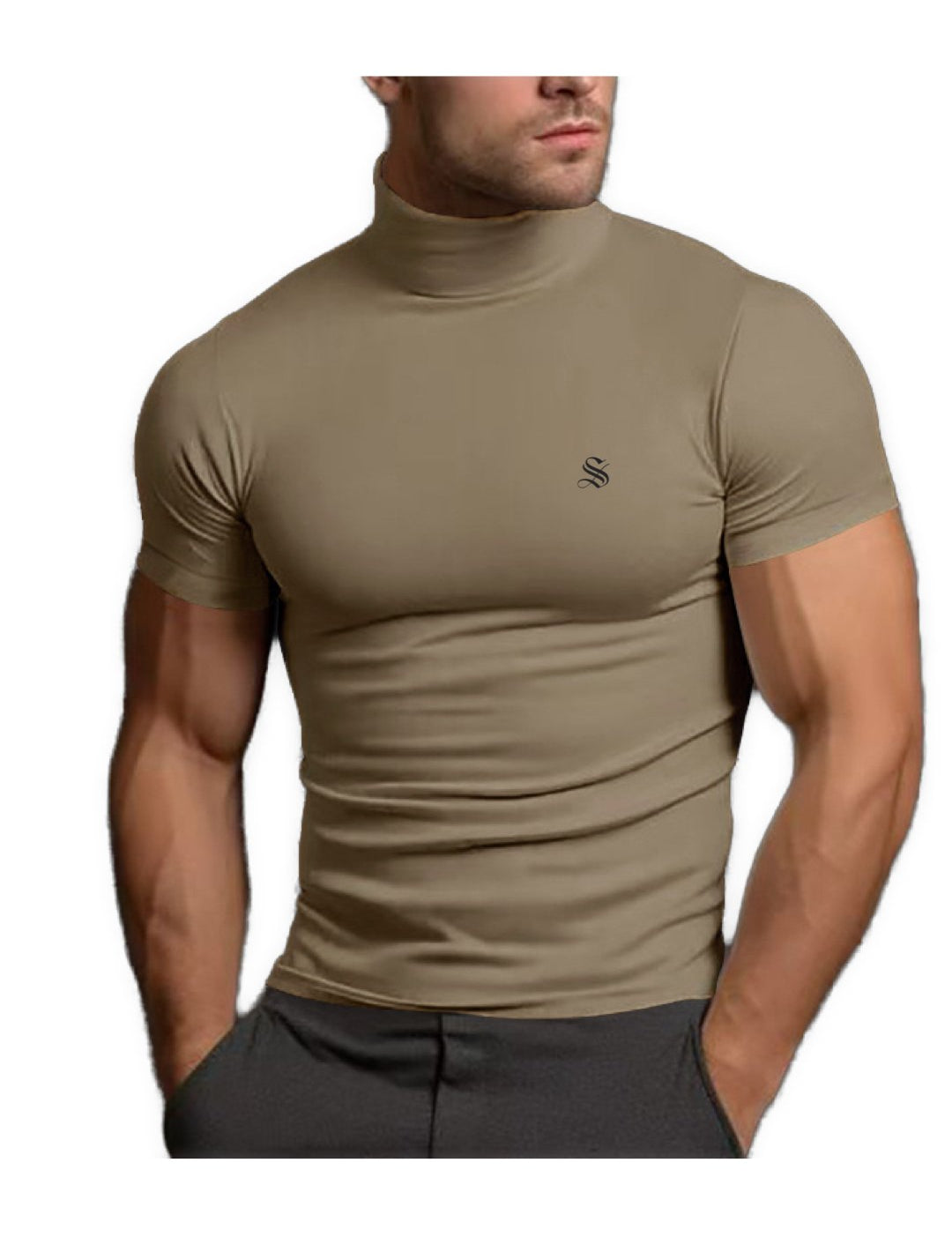 Classolo 2 - High Neck T - shirt for Men - Sarman Fashion - Wholesale Clothing Fashion Brand for Men from Canada