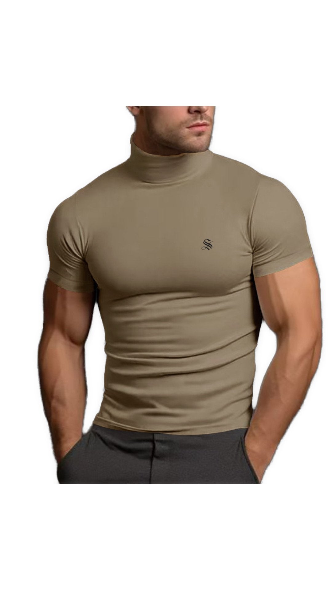 Classolo 2 - High Neck T - shirt for Men - Sarman Fashion - Wholesale Clothing Fashion Brand for Men from Canada