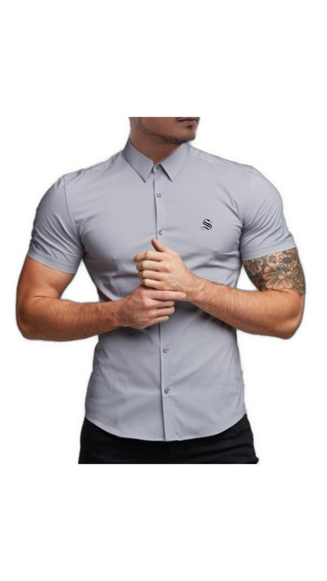 Clean Cut 4 - Short Sleeves Shirt for Men - Sarman Fashion - Wholesale Clothing Fashion Brand for Men from Canada