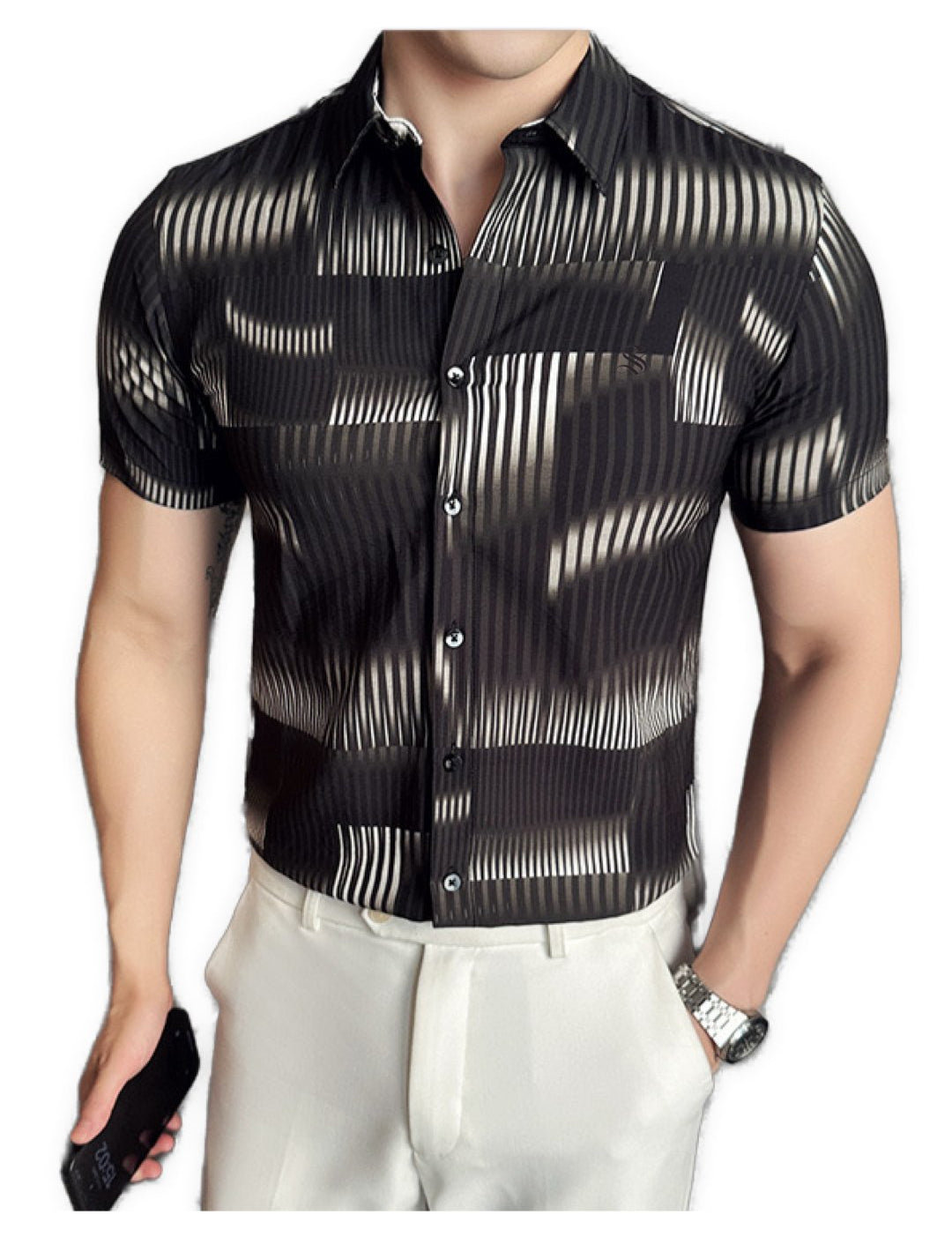 Clean Cut 8 - Short Sleeves Shirt for Men - Sarman Fashion - Wholesale Clothing Fashion Brand for Men from Canada