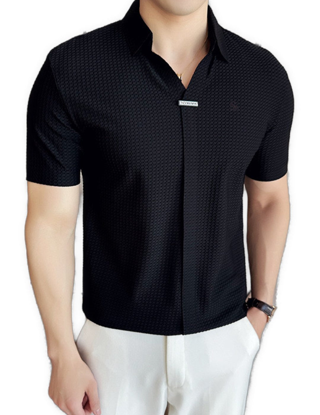 CleanVibe - Short Sleeves Shirt for Men - Sarman Fashion - Wholesale Clothing Fashion Brand for Men from Canada