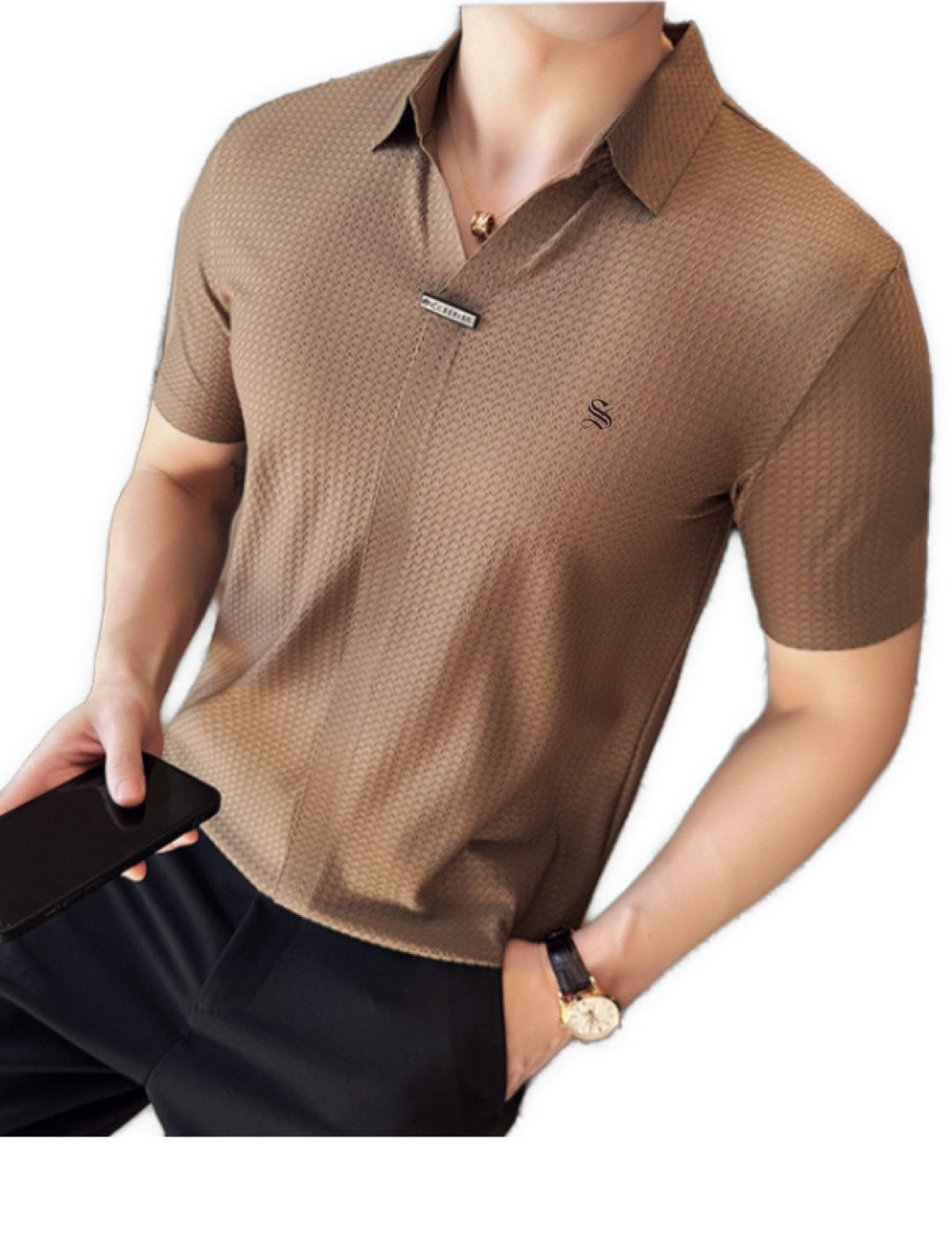 CleanVibe - Short Sleeves Shirt for Men - Sarman Fashion - Wholesale Clothing Fashion Brand for Men from Canada