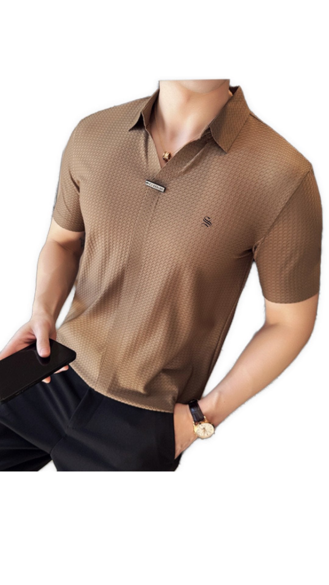 CleanVibe - Short Sleeves Shirt for Men - Sarman Fashion - Wholesale Clothing Fashion Brand for Men from Canada