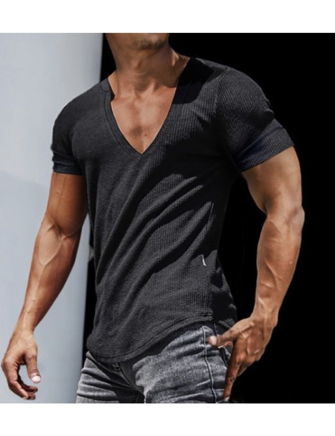 Comuniatu 2 - V-Neck T-Shirt for Men - Sarman Fashion - Wholesale Clothing Fashion Brand for Men from Canada