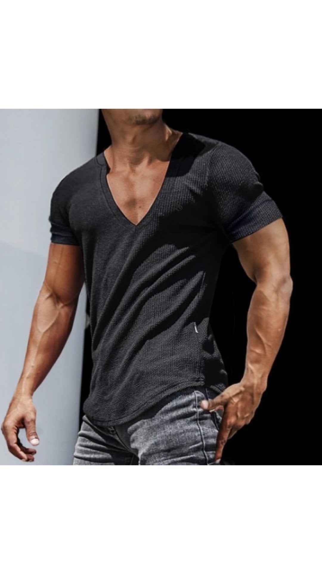 Comuniatu 2 - V-Neck T-Shirt for Men - Sarman Fashion - Wholesale Clothing Fashion Brand for Men from Canada