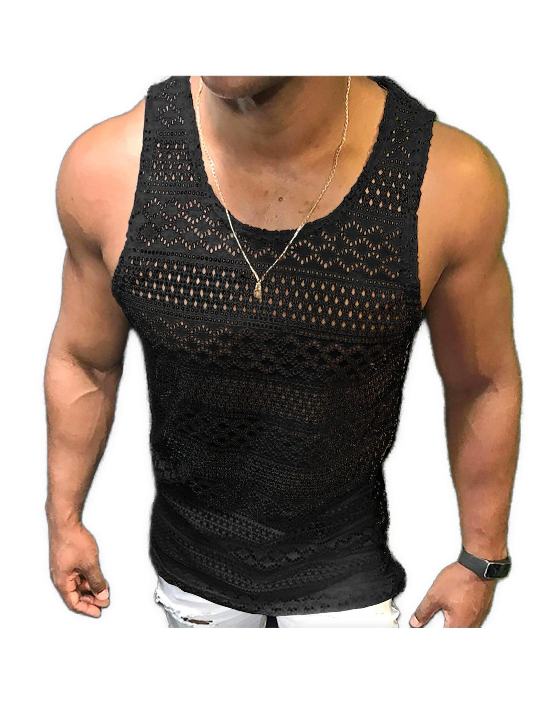 Comuniatu 22 - Tank Top for Men - Sarman Fashion - Wholesale Clothing Fashion Brand for Men from Canada