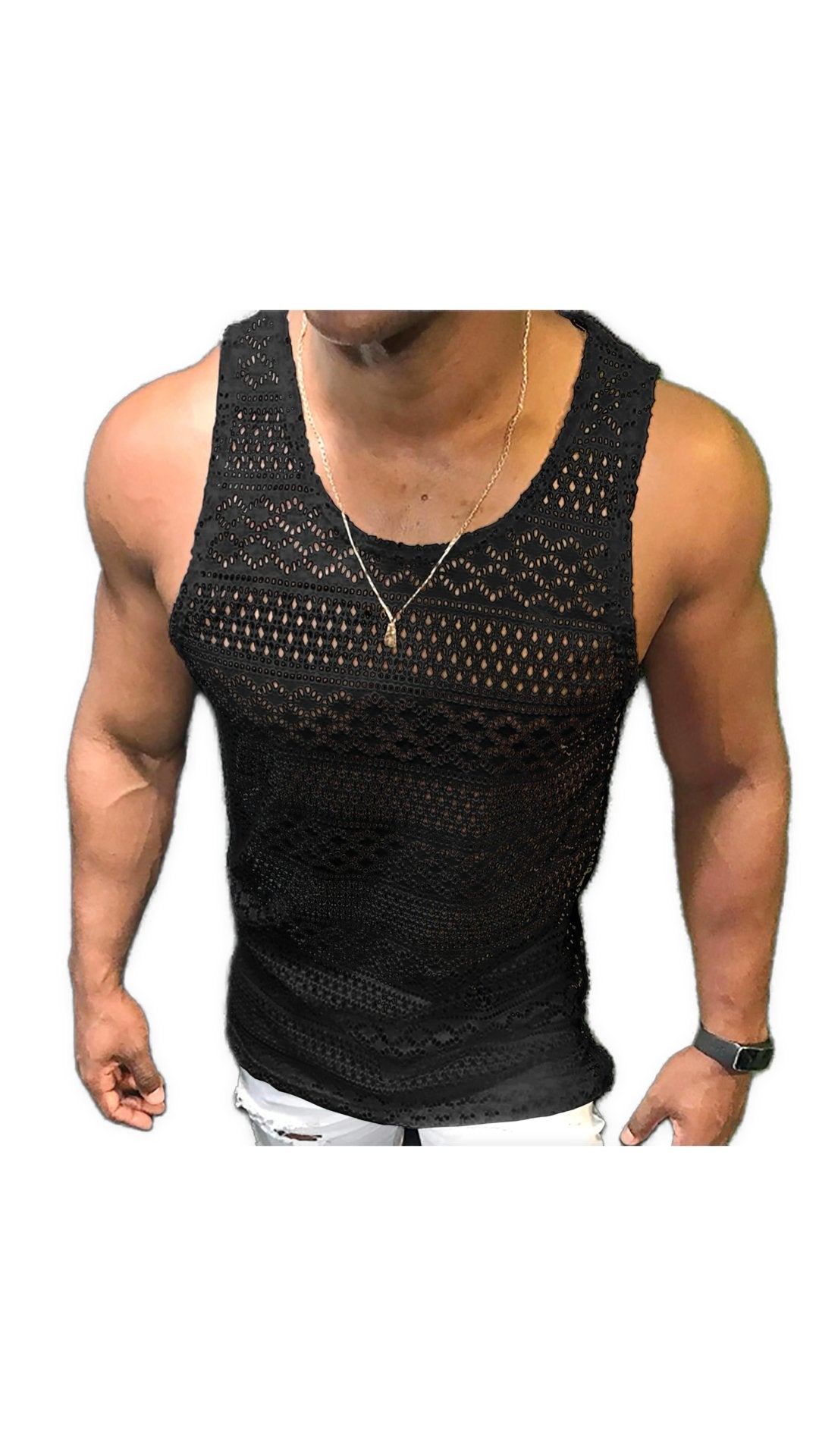 Comuniatu 22 - Tank Top for Men - Sarman Fashion - Wholesale Clothing Fashion Brand for Men from Canada