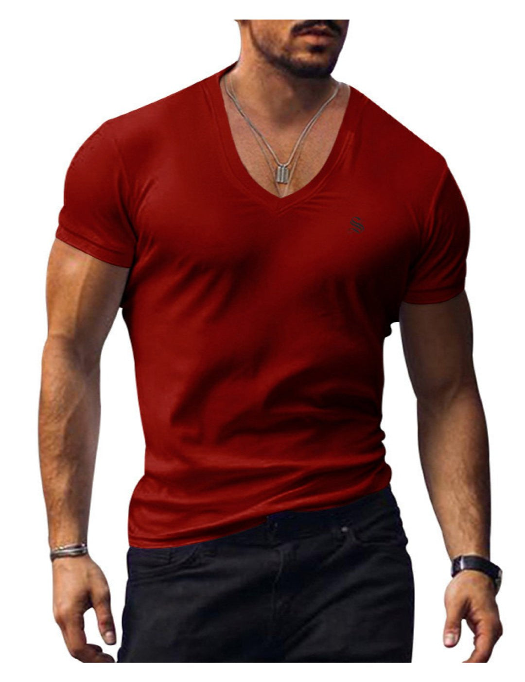 Comuniatu 7 - V-Neck T-Shirt for Men - Sarman Fashion - Wholesale Clothing Fashion Brand for Men from Canada