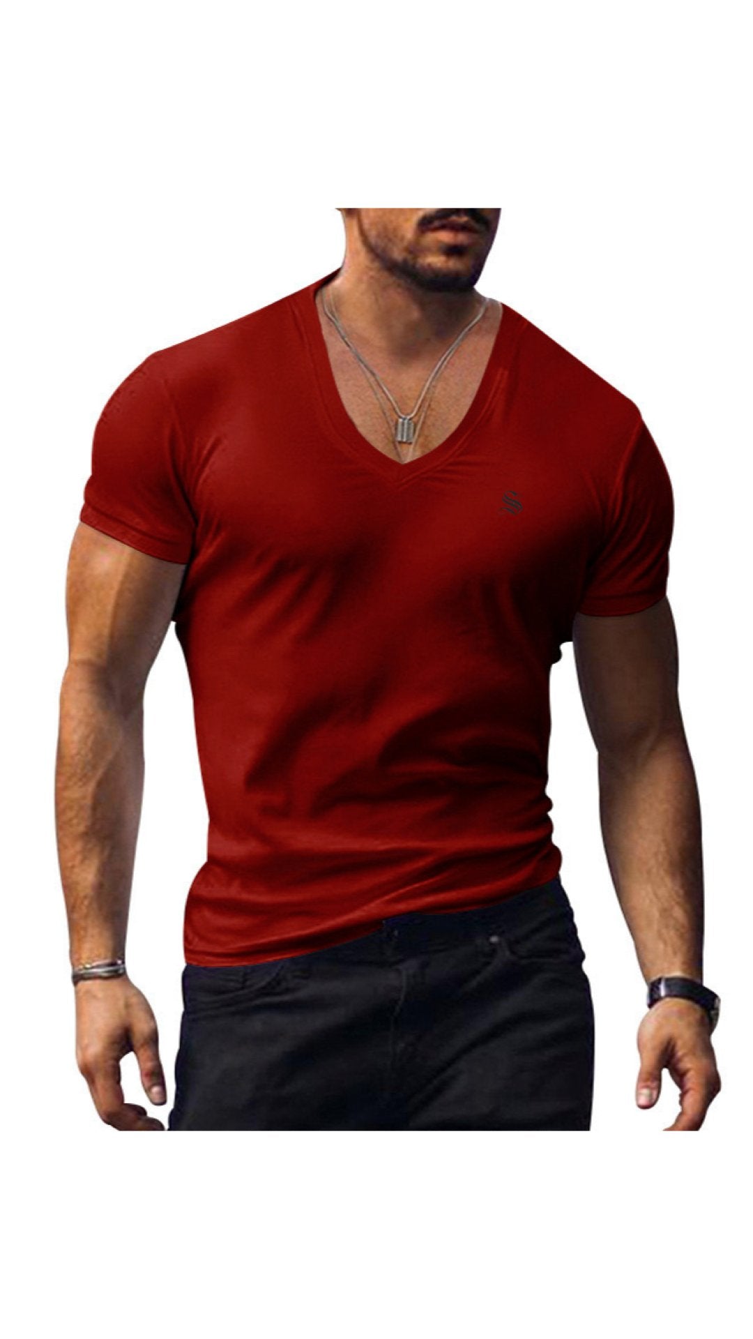 Comuniatu 7 - V-Neck T-Shirt for Men - Sarman Fashion - Wholesale Clothing Fashion Brand for Men from Canada