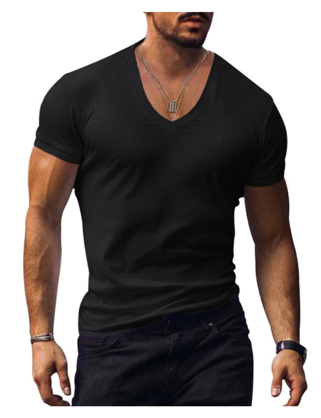 Comuniatu 7 - V-Neck T-Shirt for Men - Sarman Fashion - Wholesale Clothing Fashion Brand for Men from Canada