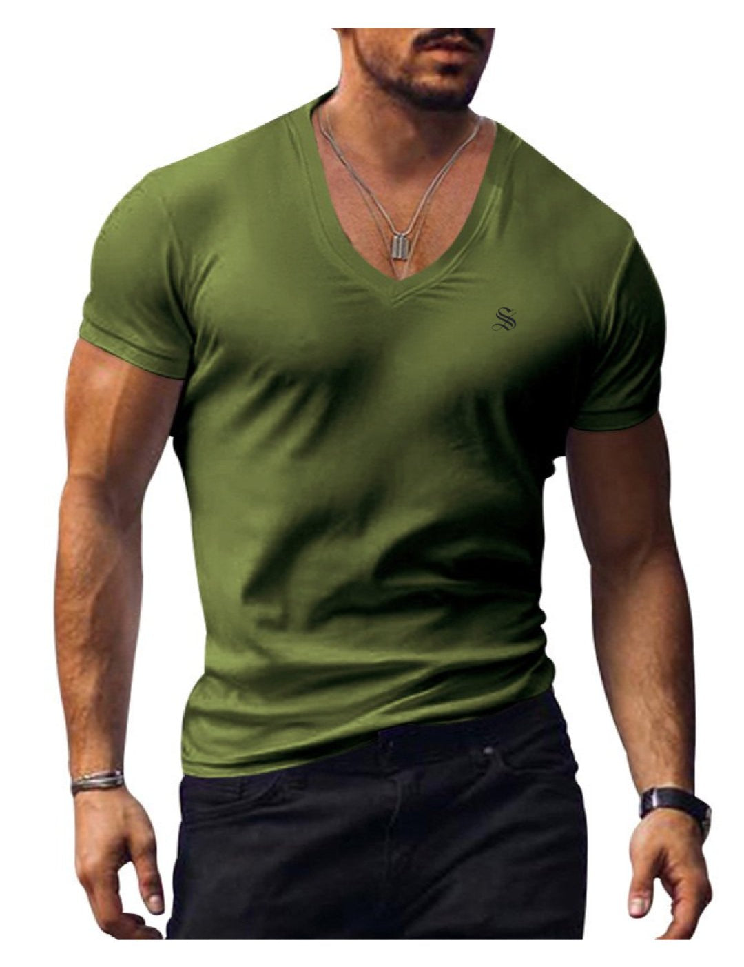 Comuniatu 7 - V-Neck T-Shirt for Men - Sarman Fashion - Wholesale Clothing Fashion Brand for Men from Canada