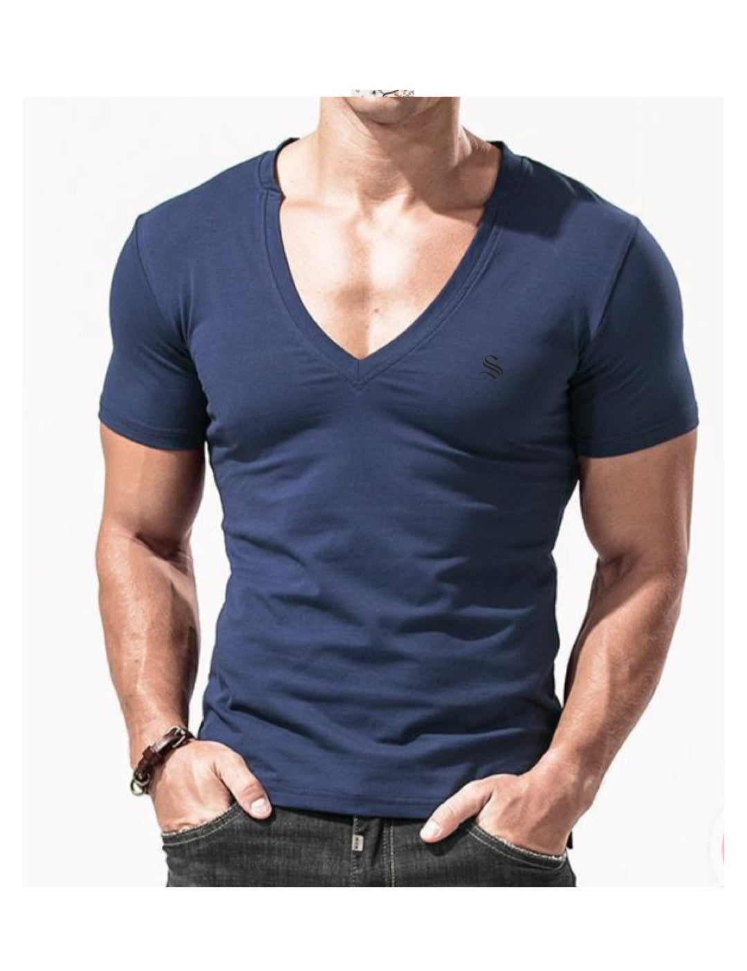 Comuniatu 8 - V-Neck T-Shirt for Men - Sarman Fashion - Wholesale Clothing Fashion Brand for Men from Canada