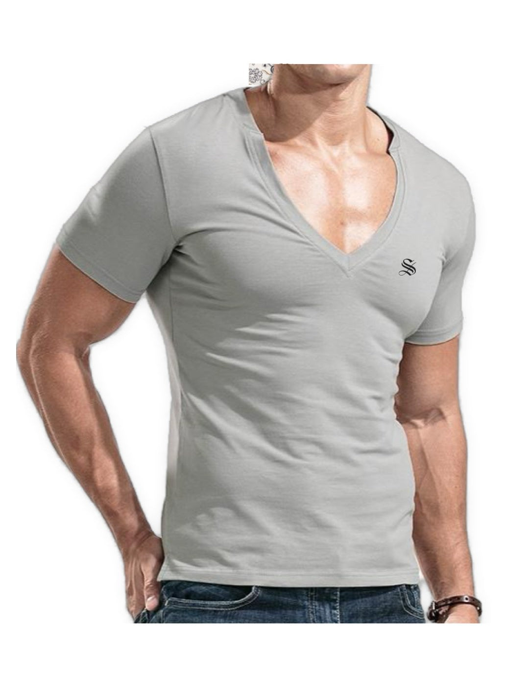 Comuniatu 8 - V-Neck T-Shirt for Men - Sarman Fashion - Wholesale Clothing Fashion Brand for Men from Canada