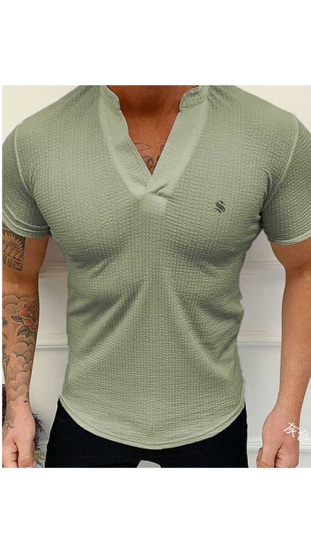 Comuniatu - V-Neck T-Shirt for Men - Sarman Fashion - Wholesale Clothing Fashion Brand for Men from Canada