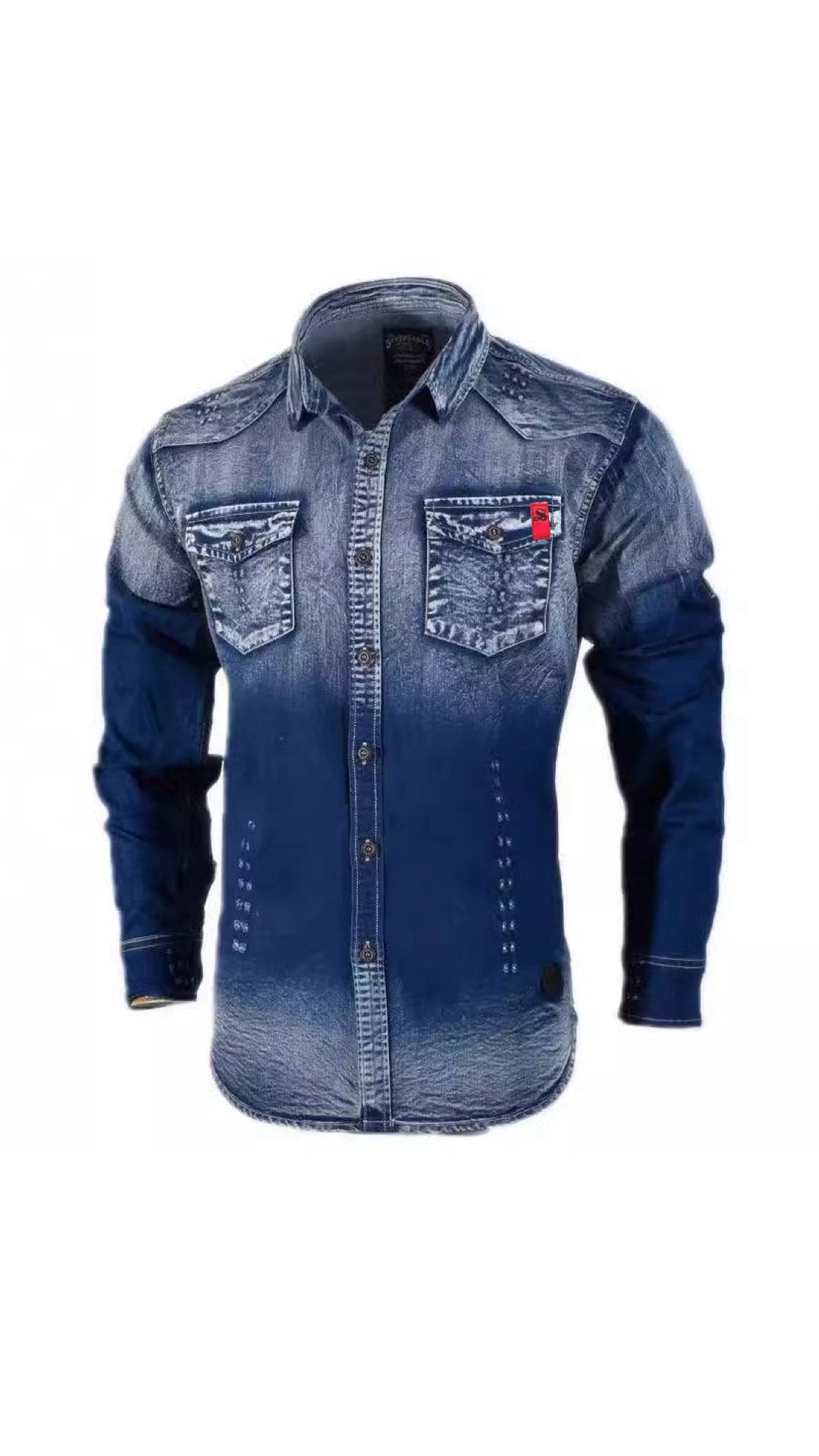 Cowboy #1009 - Long Sleeves Shirt for Men - Sarman Fashion - Wholesale Clothing Fashion Brand for Men from Canada