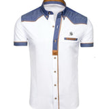 Cowboy #43 - Short Sleeves Shirt for Men - Sarman Fashion - Wholesale Clothing Fashion Brand for Men from Canada