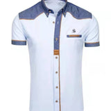 Cowboy #43 - Short Sleeves Shirt for Men - Sarman Fashion - Wholesale Clothing Fashion Brand for Men from Canada