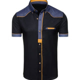 Cowboy #43 - Short Sleeves Shirt for Men - Sarman Fashion - Wholesale Clothing Fashion Brand for Men from Canada