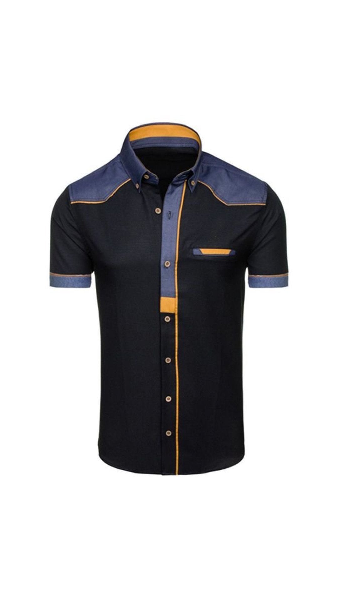 Cowboy #43 - Short Sleeves Shirt for Men - Sarman Fashion - Wholesale Clothing Fashion Brand for Men from Canada