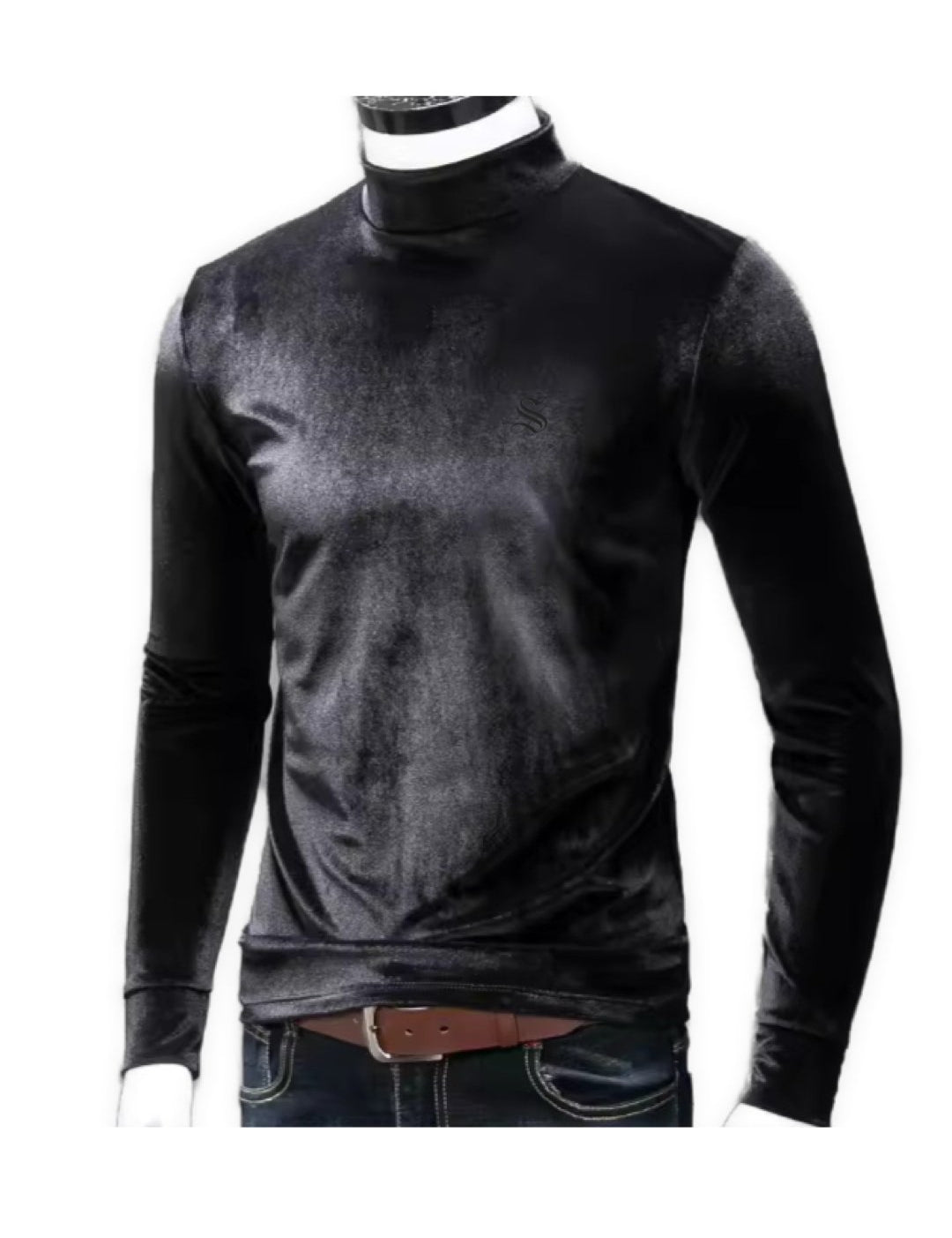 Cuna - High Neck Long Sleeve Shirt for Men - Sarman Fashion - Wholesale Clothing Fashion Brand for Men from Canada