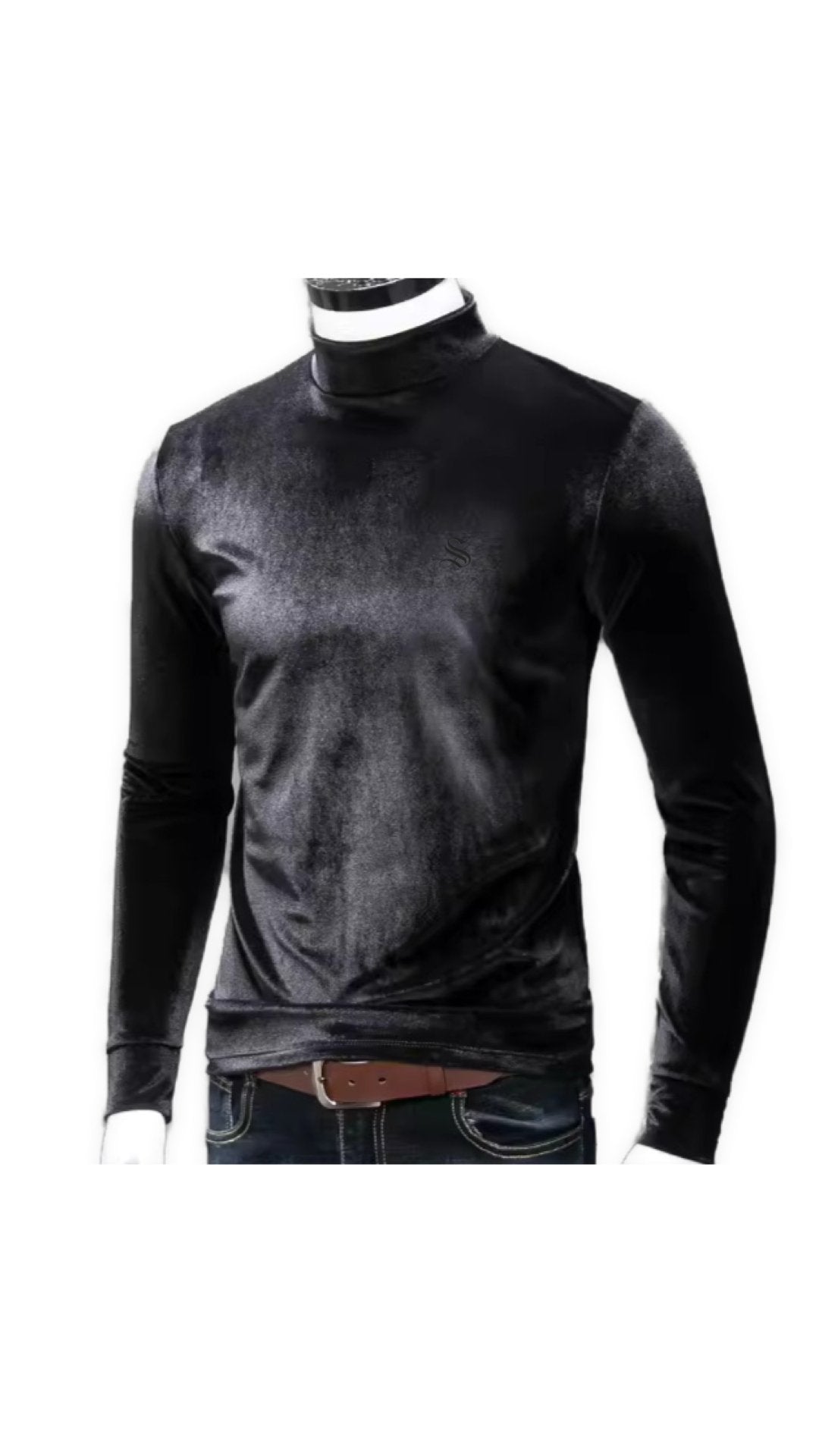 Cuna - High Neck Long Sleeve Shirt for Men - Sarman Fashion - Wholesale Clothing Fashion Brand for Men from Canada