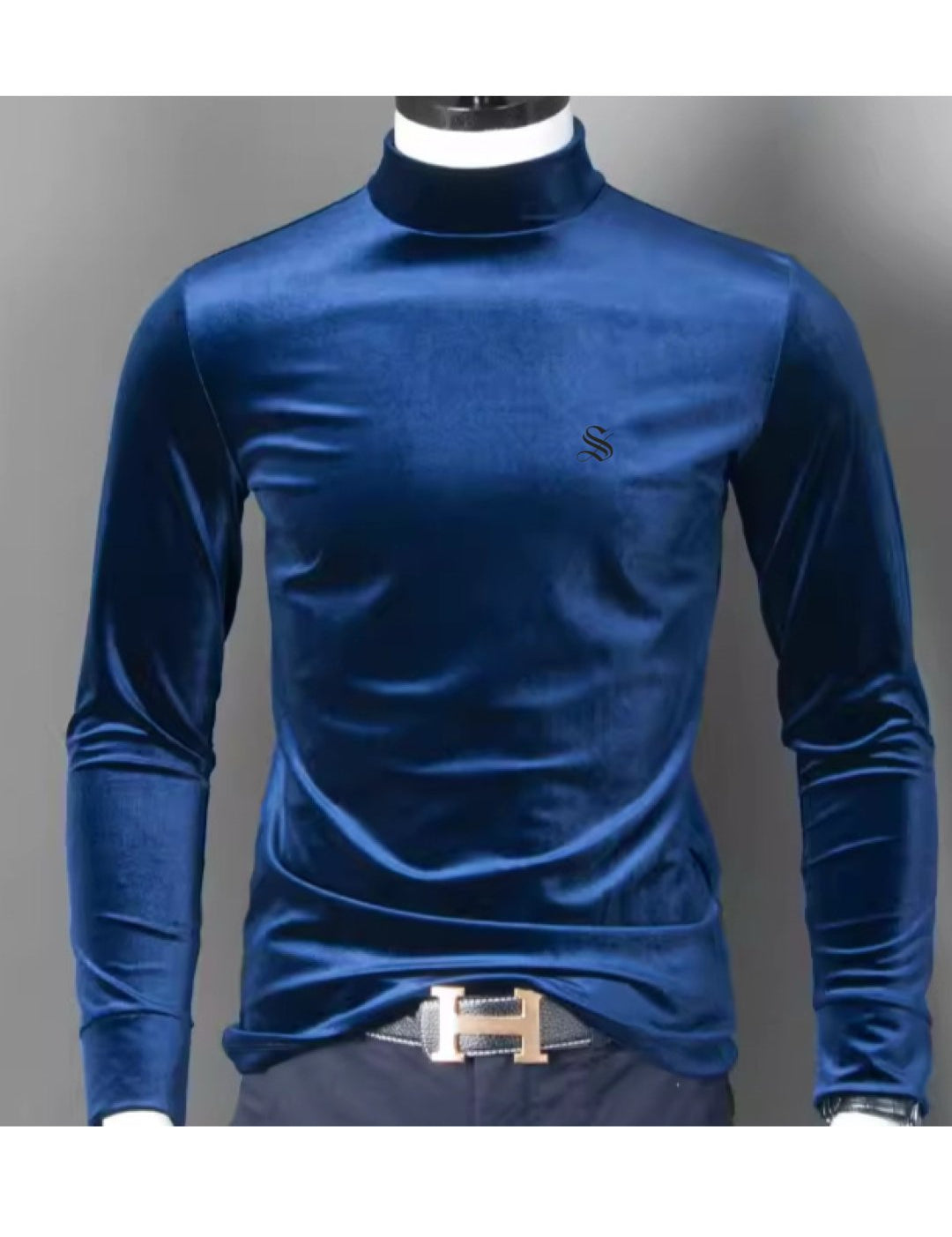 Cuna - High Neck Long Sleeve Shirt for Men - Sarman Fashion - Wholesale Clothing Fashion Brand for Men from Canada