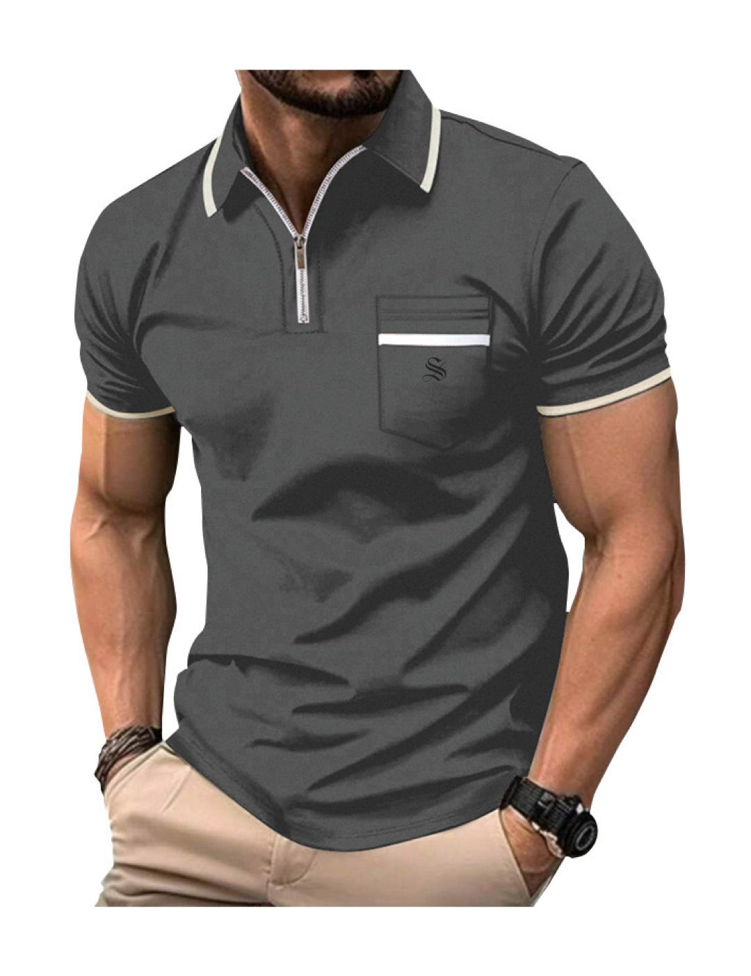 Curkuzia - Polo Shirt for Men - Sarman Fashion - Wholesale Clothing Fashion Brand for Men from Canada