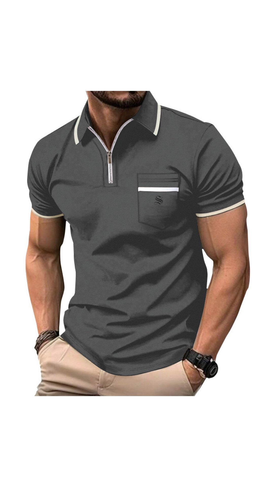 Curkuzia - Polo Shirt for Men - Sarman Fashion - Wholesale Clothing Fashion Brand for Men from Canada