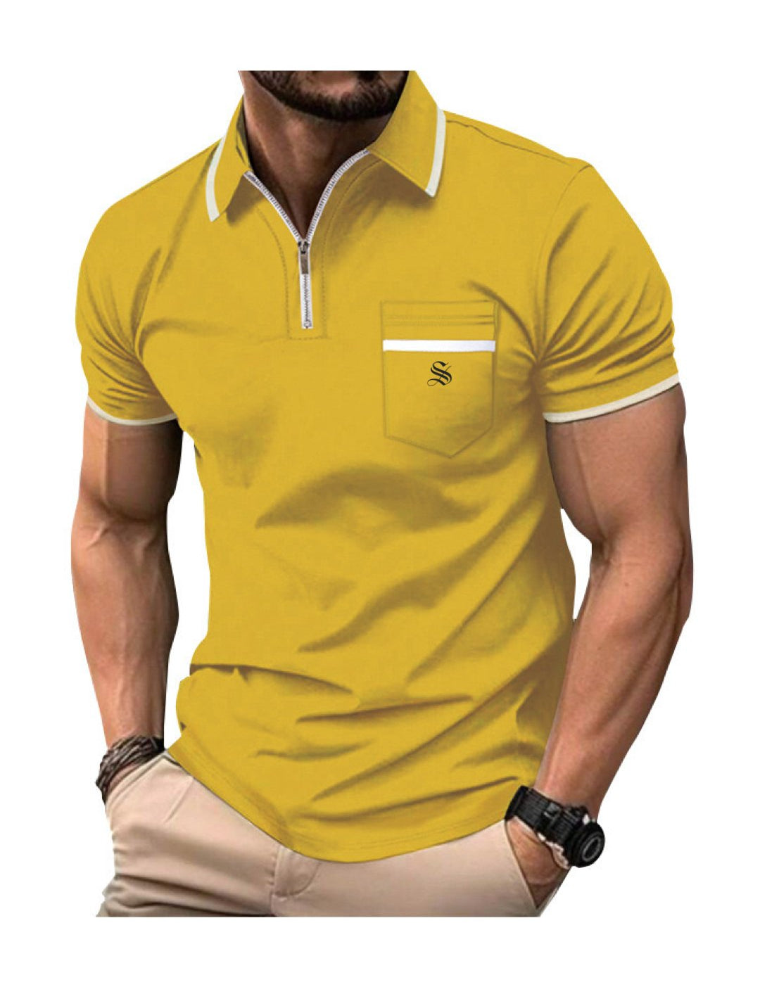 Curkuzia - Polo Shirt for Men - Sarman Fashion - Wholesale Clothing Fashion Brand for Men from Canada