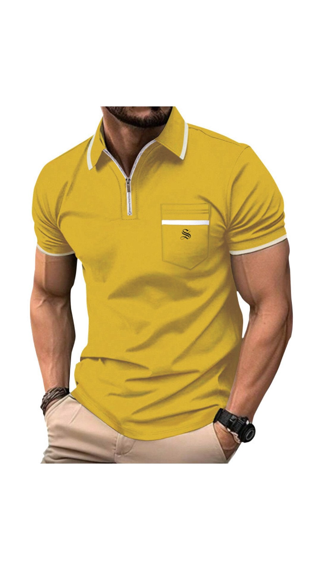 Curkuzia - Polo Shirt for Men - Sarman Fashion - Wholesale Clothing Fashion Brand for Men from Canada