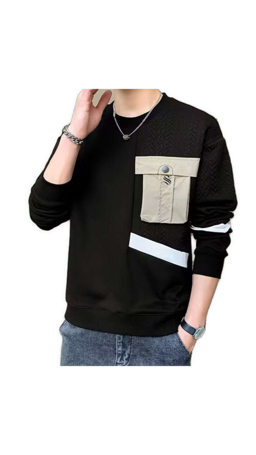 DeltaBA 2 - Sweater for Men - Sarman Fashion - Wholesale Clothing Fashion Brand for Men from Canada