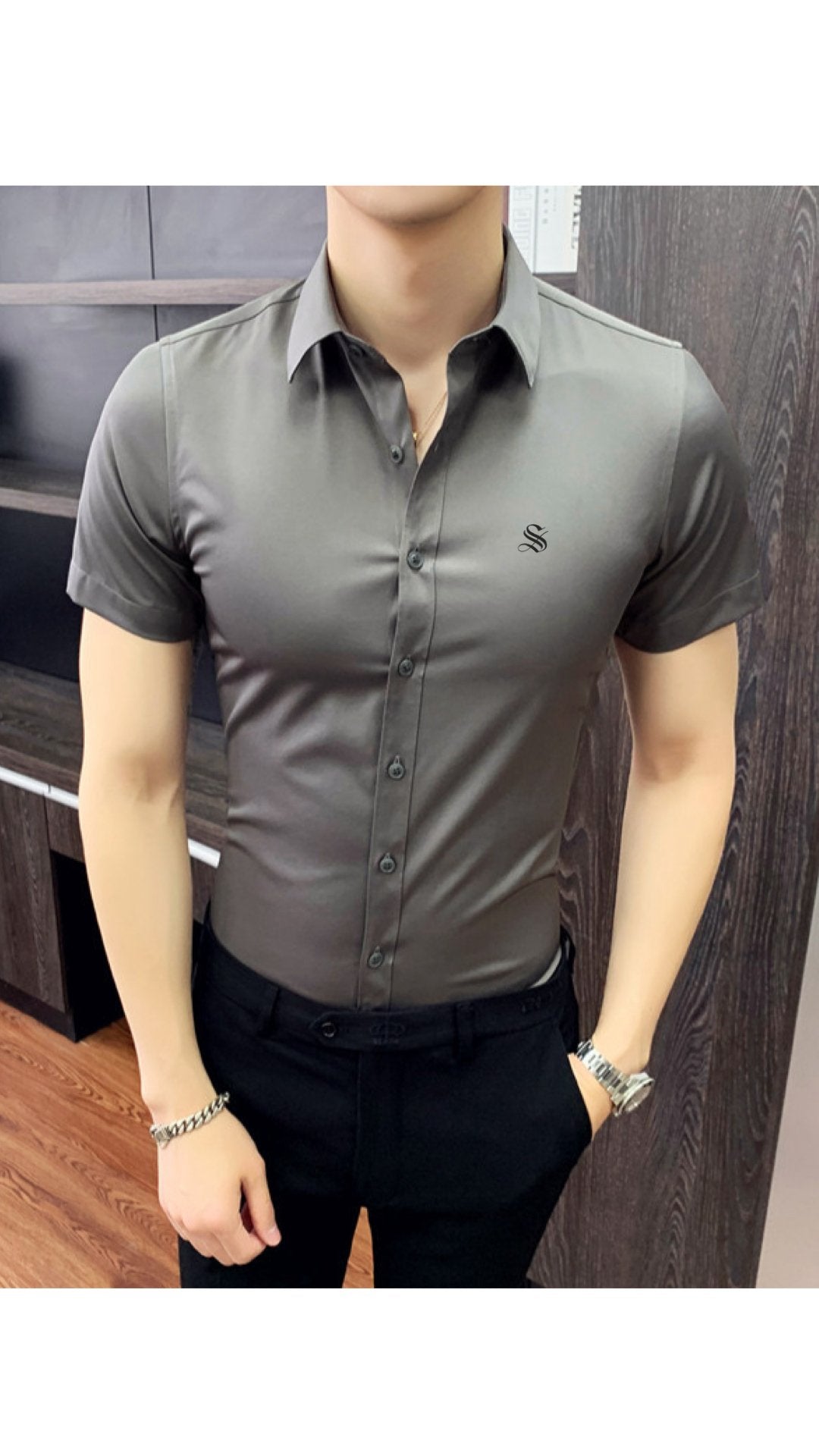 Diet - Short Sleeves Shirt for Men - Sarman Fashion - Wholesale Clothing Fashion Brand for Men from Canada