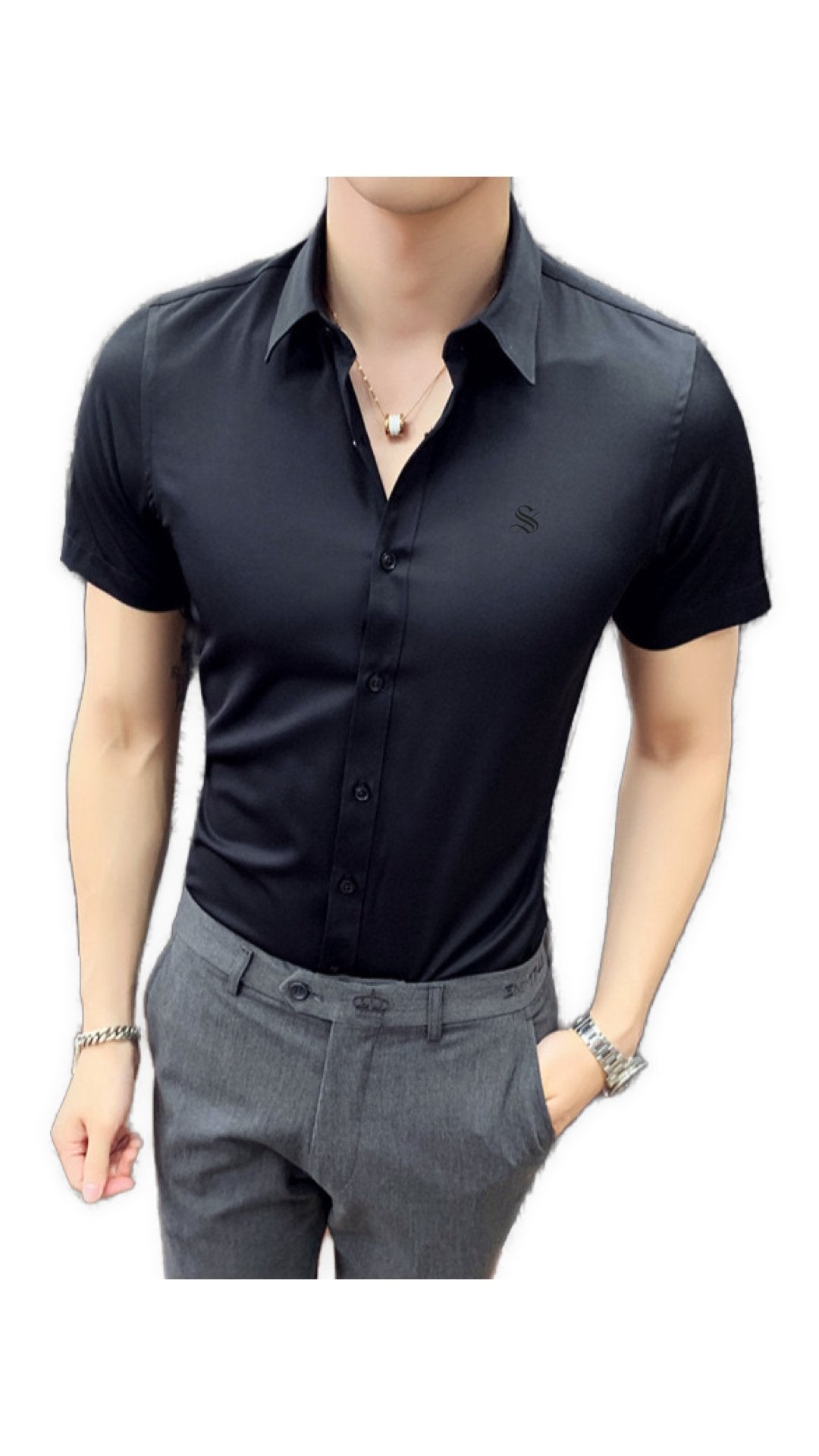 Diet - Short Sleeves Shirt for Men - Sarman Fashion - Wholesale Clothing Fashion Brand for Men from Canada