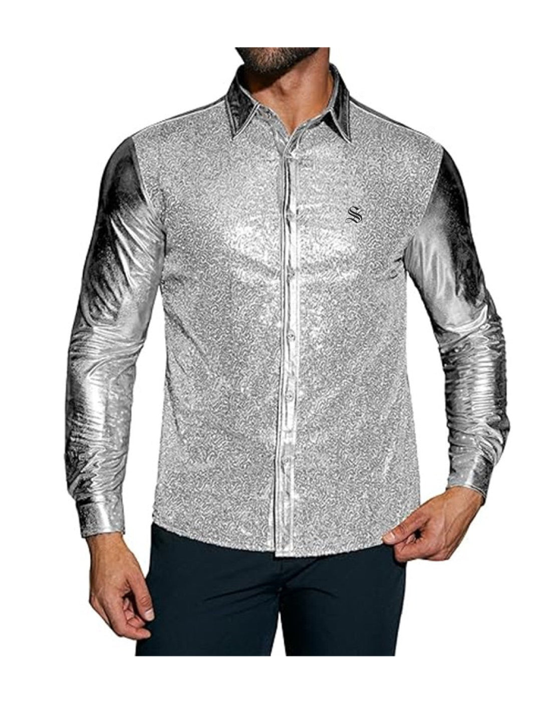 Disco - Long Sleeves Shirt for Men - Sarman Fashion - Wholesale Clothing Fashion Brand for Men from Canada