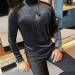 DKL 4 - High Neck Long Sleeve Shirt for Men - Sarman Fashion - Wholesale Clothing Fashion Brand for Men from Canada