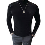 DKL 4 - High Neck Long Sleeve Shirt for Men - Sarman Fashion - Wholesale Clothing Fashion Brand for Men from Canada