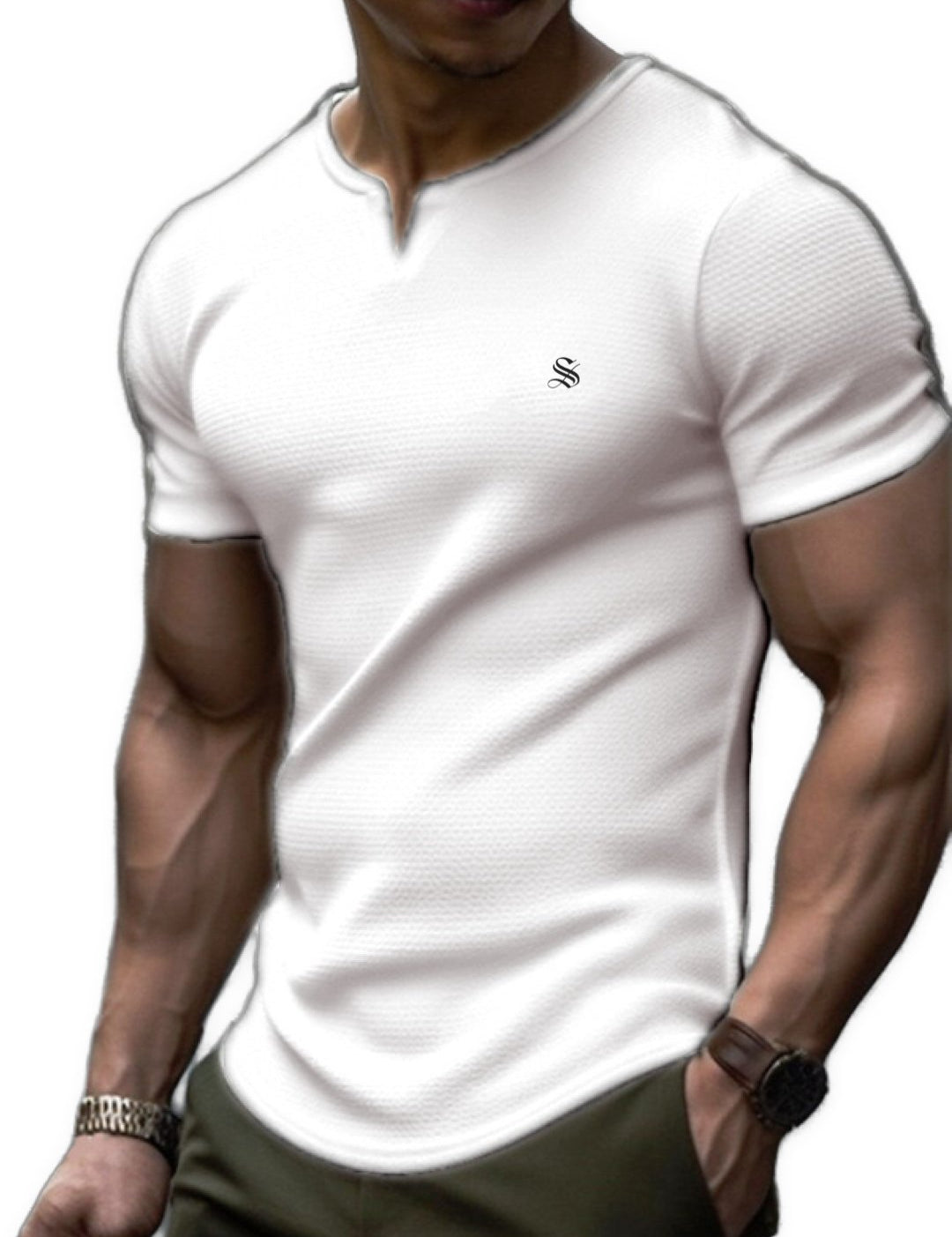 Dujiuana 2 - V - Neck T - Shirt for Men - Sarman Fashion - Wholesale Clothing Fashion Brand for Men from Canada