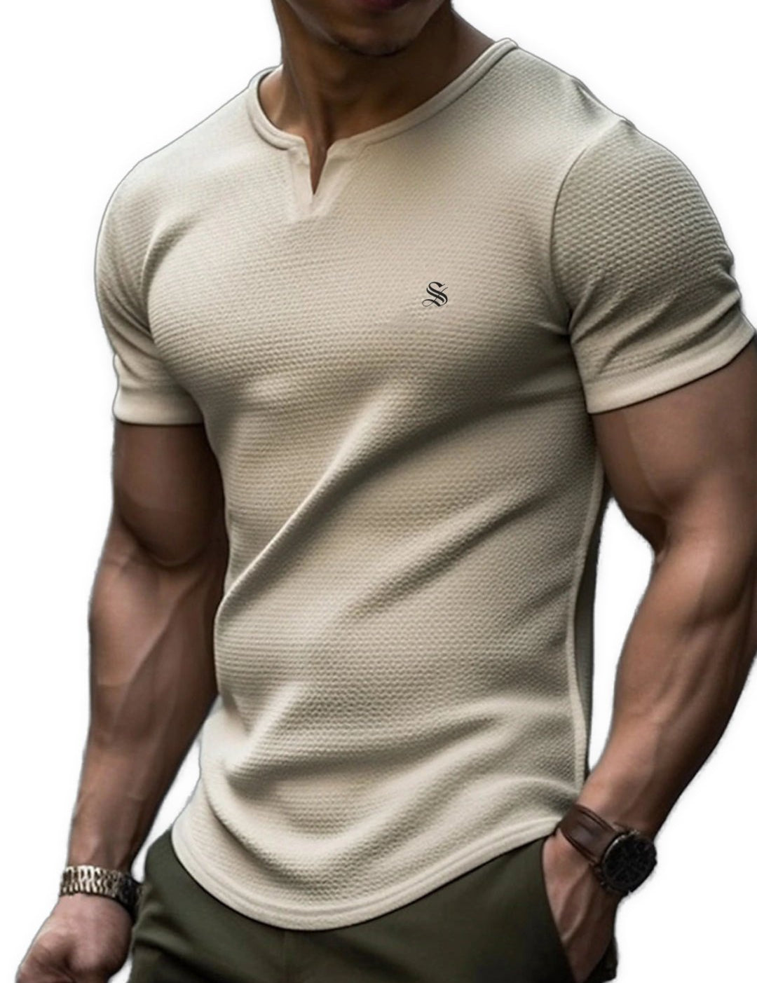 Dujiuana 2 - V - Neck T - Shirt for Men - Sarman Fashion - Wholesale Clothing Fashion Brand for Men from Canada