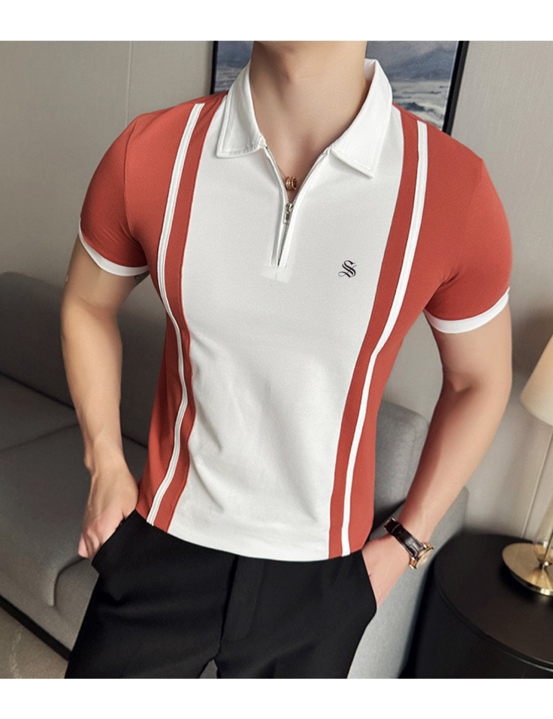 EEUD - Polo Shirt for Men - Sarman Fashion - Wholesale Clothing Fashion Brand for Men from Canada