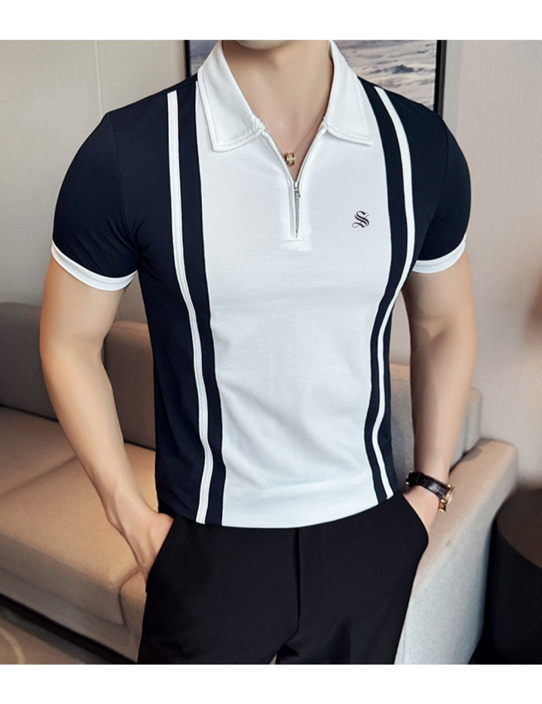 EEUD - Polo Shirt for Men - Sarman Fashion - Wholesale Clothing Fashion Brand for Men from Canada