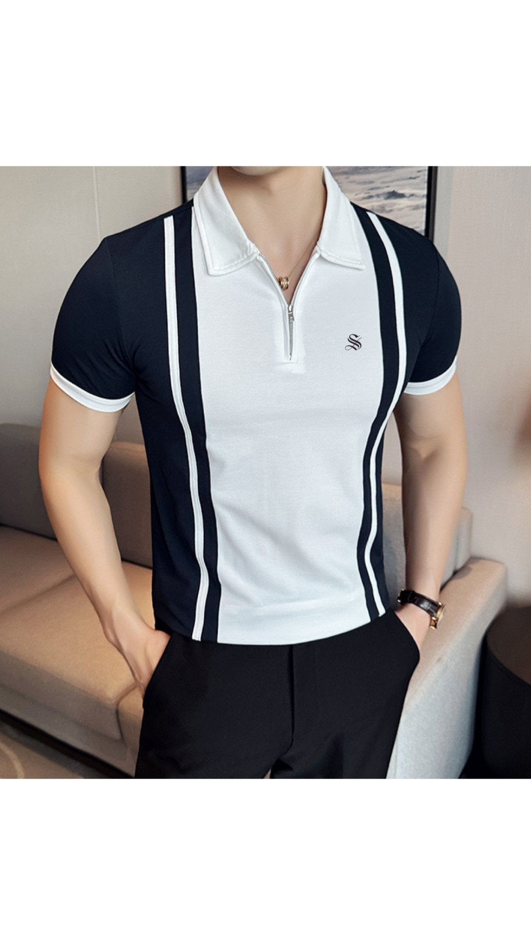 EEUD - Polo Shirt for Men - Sarman Fashion - Wholesale Clothing Fashion Brand for Men from Canada