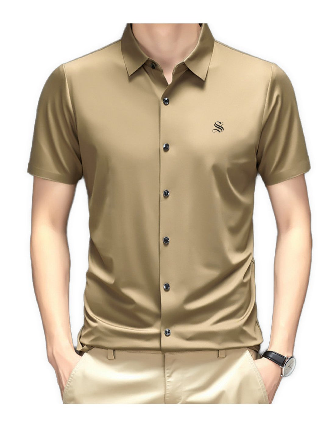 Esuza - Short Sleeves Shirt for Men - Sarman Fashion - Wholesale Clothing Fashion Brand for Men from Canada